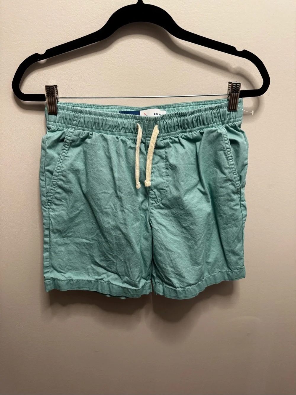 Youth Old Navy Teal Drawstring Relaxed Shorts - Plus